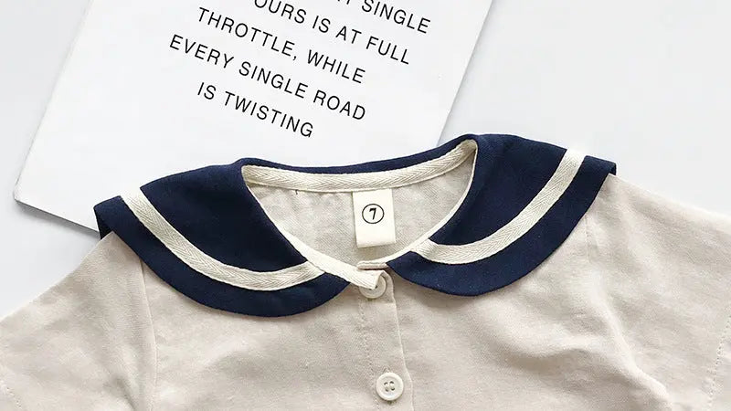 【GIRL・BOY】navy×white セーラーセットアップ・2点セット CawaKomostore