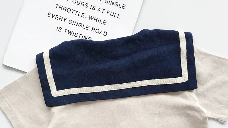 【GIRL・BOY】navy×white セーラーセットアップ・2点セット CawaKomostore