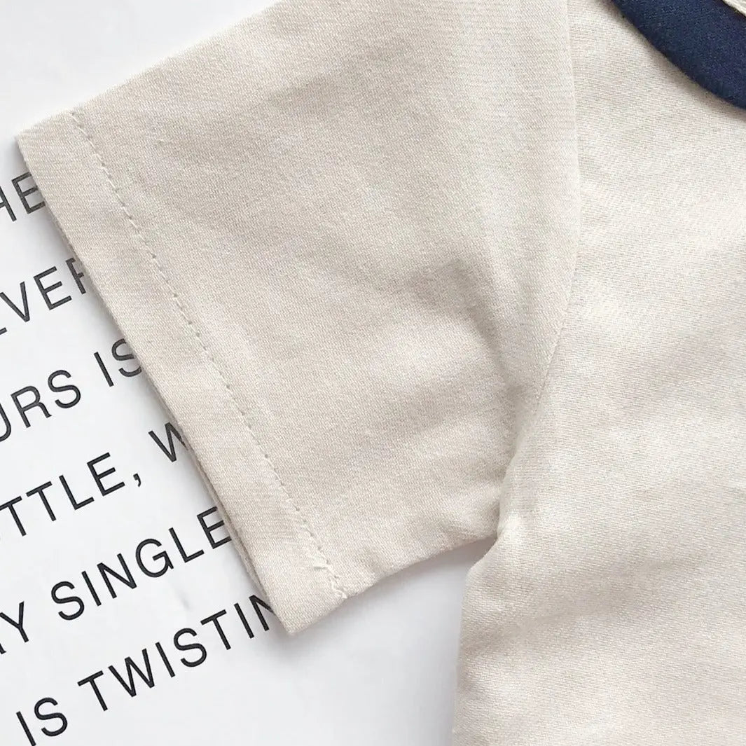【GIRL・BOY】navy×white セーラーセットアップ・2点セット CawaKomostore