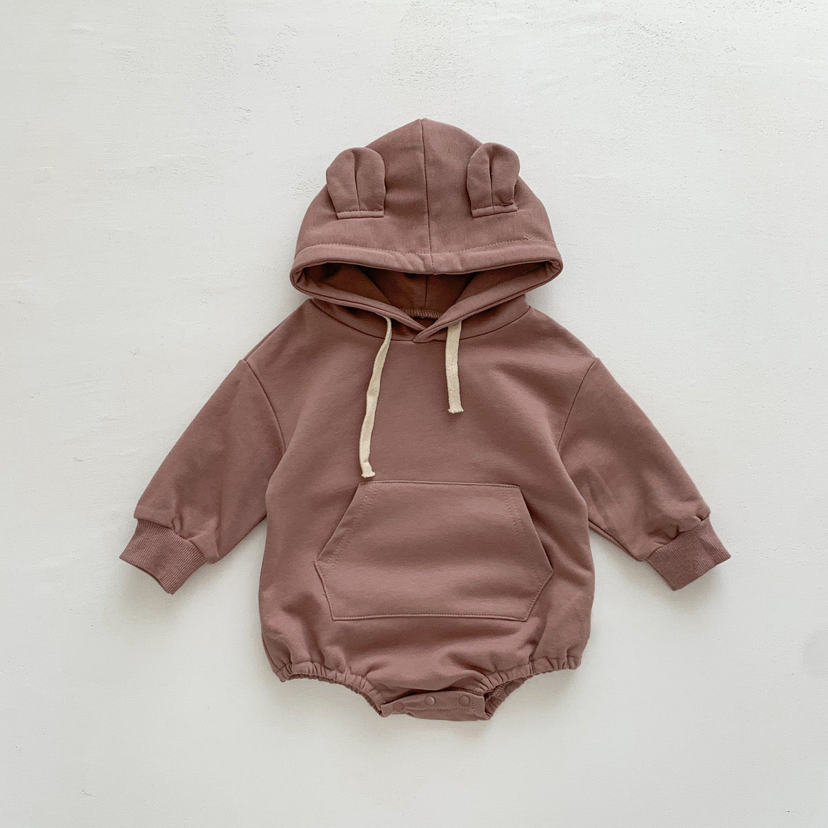 【BABY】くま耳フーディーロンパース CawaKomostore
