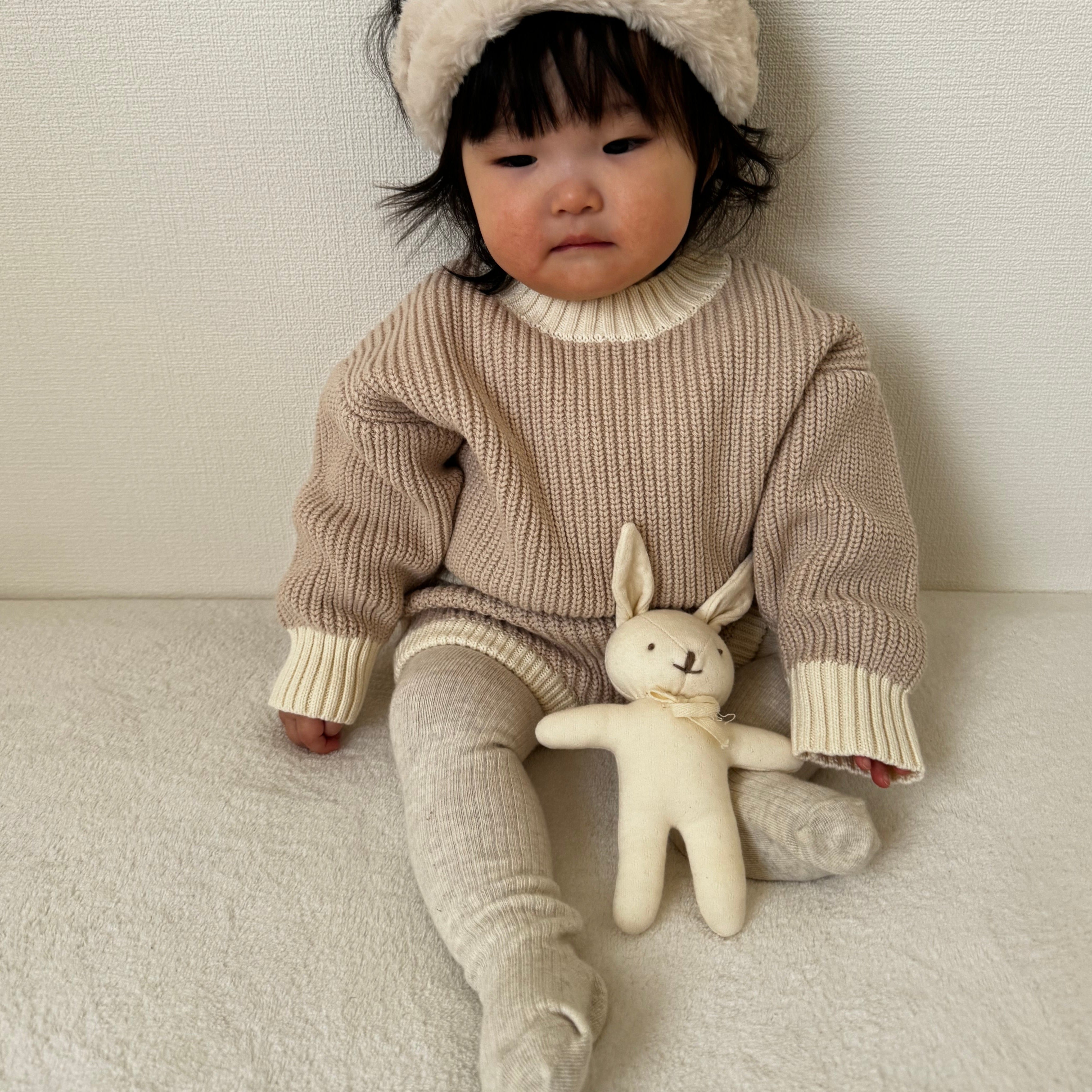 【BABY】ツートンニットトップス / ブルマ CawaKomostore