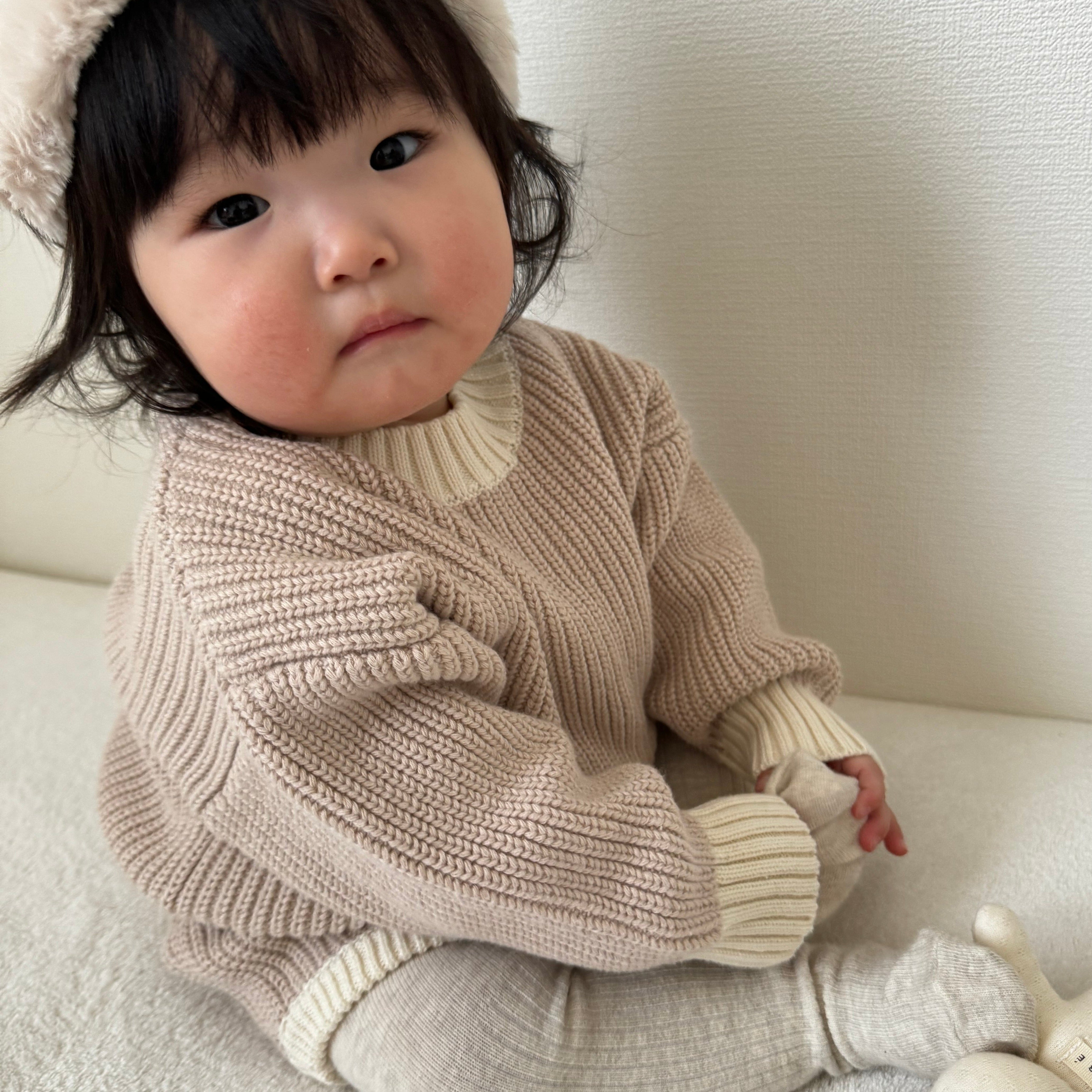【BABY】ツートンニットトップス / ブルマ CawaKomostore