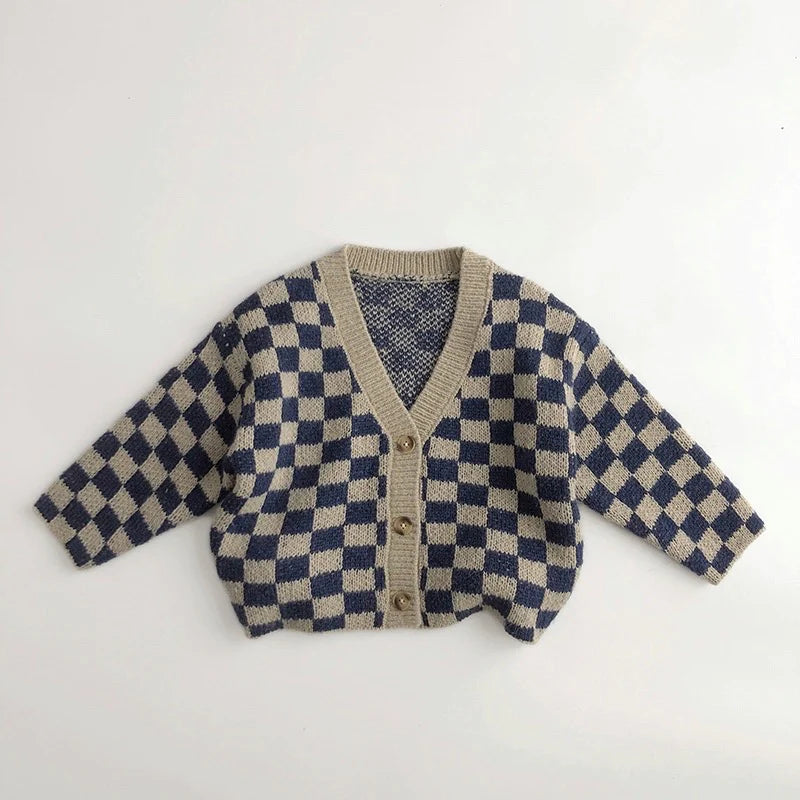 【BABY】チェスチェックカーディガン / パンツ CawaKomostore