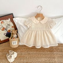 【GIRL】レース刺繍 襟ワンピース