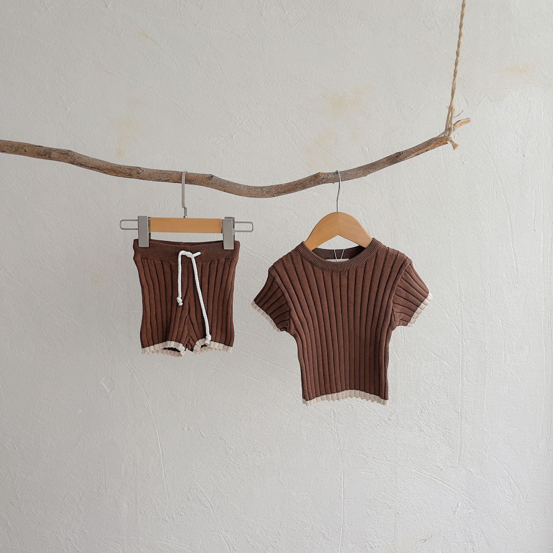 【BABY】 ナチュラルニットリブセットアップ CawaKomostore
