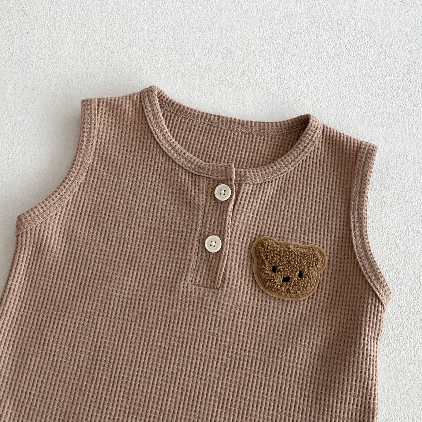 【BABY】クマ刺繡カジュアルセットアップ