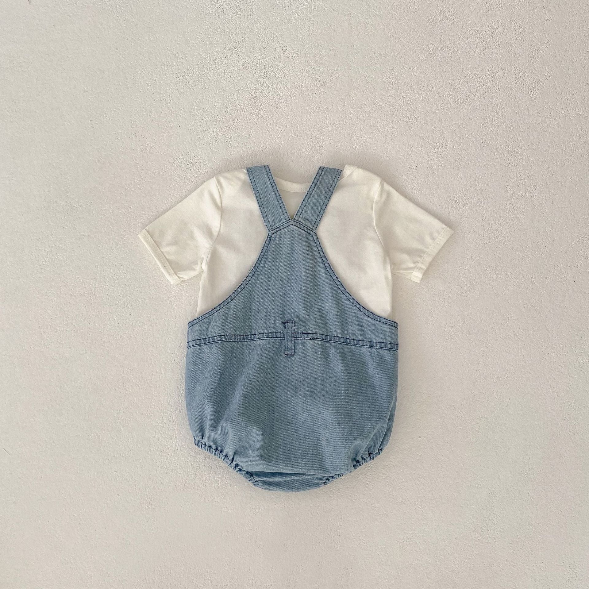 【BABY】ハート柄💛デニムサロペット