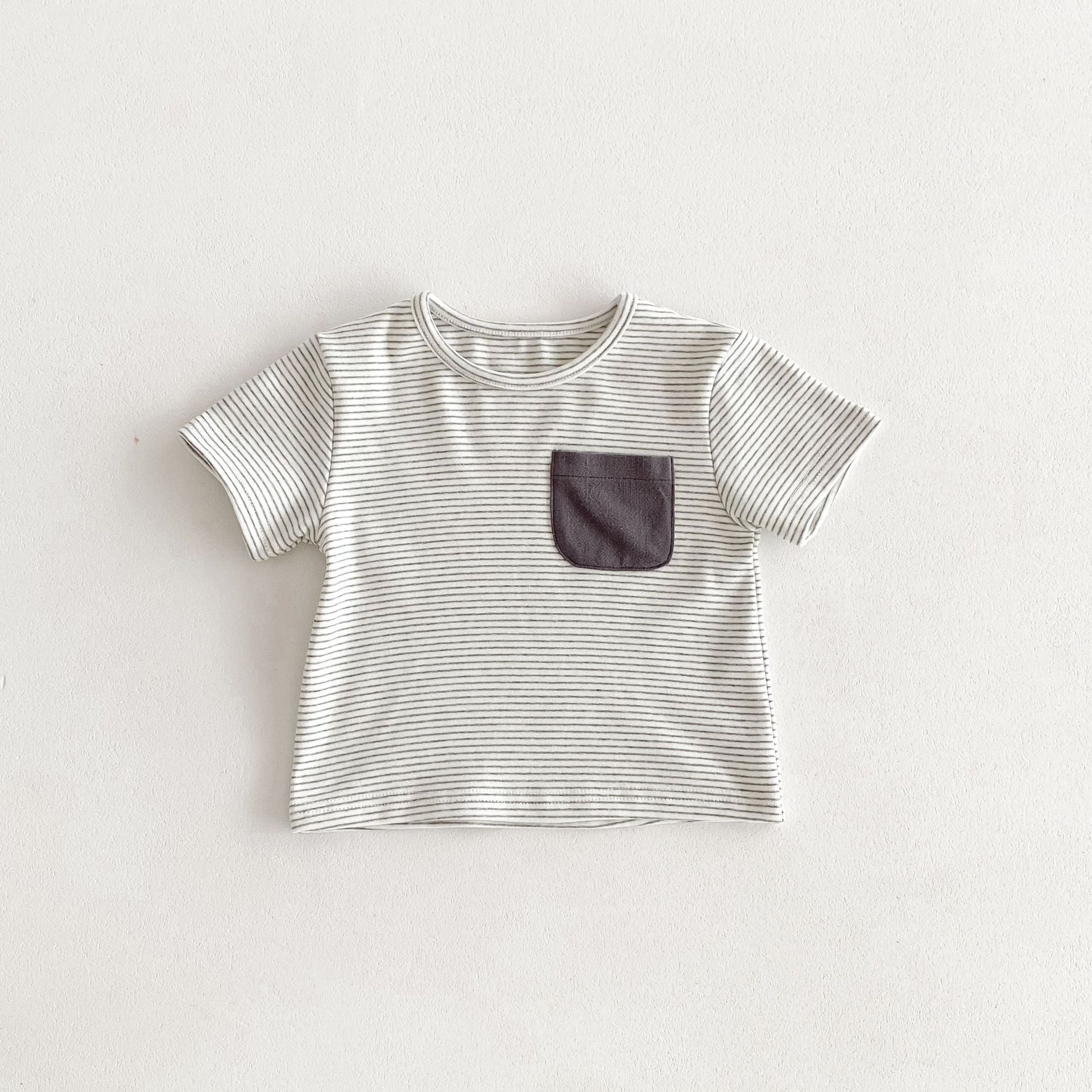【BABY】ボーダーロンパース / Ｔシャツ＆サロペット セットアップ CawaKomostore