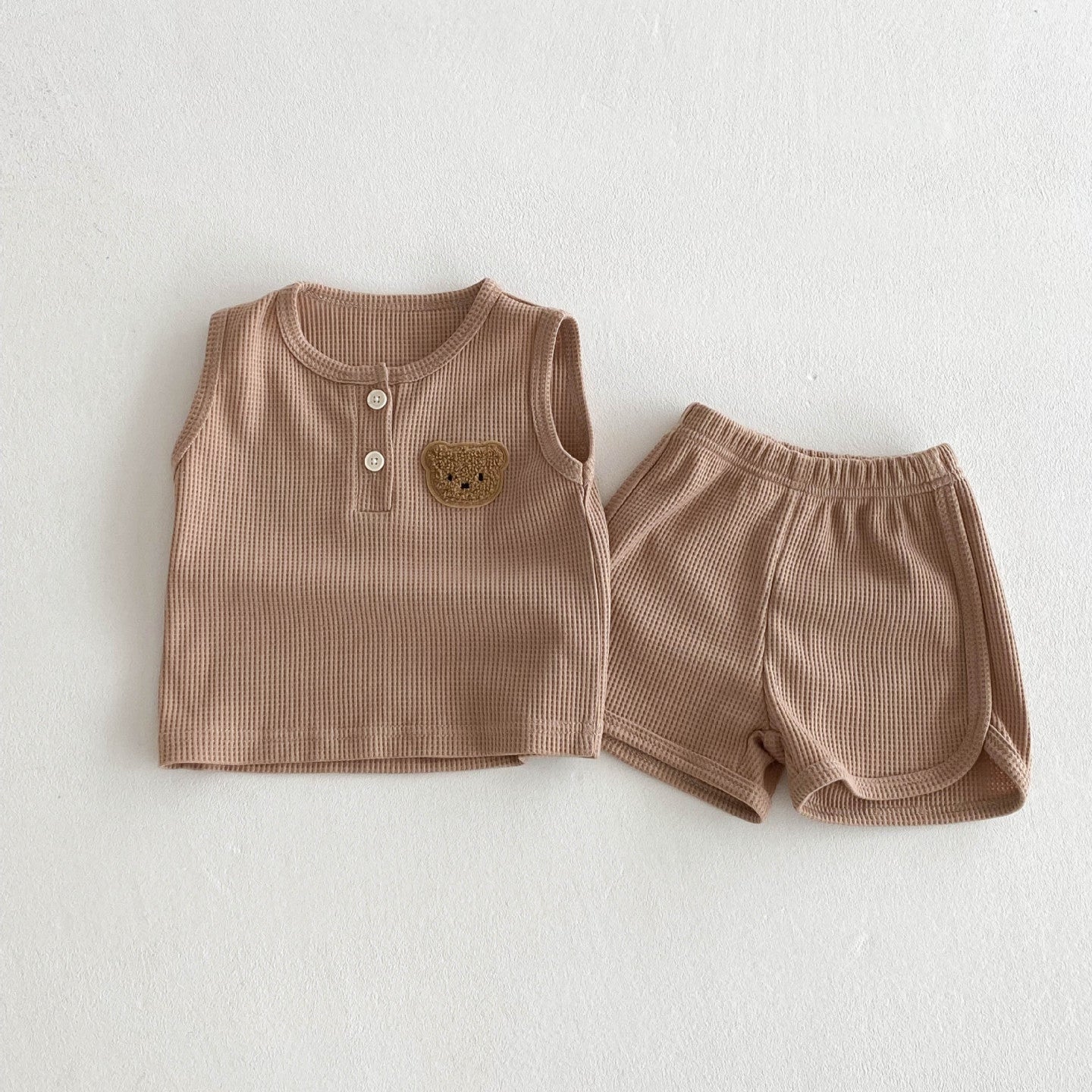 【BABY】クマ刺繡カジュアルセットアップ