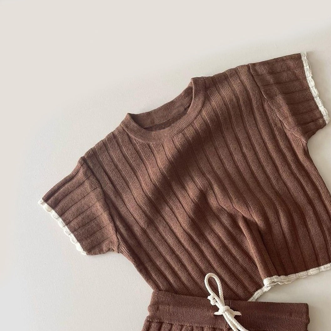 【BABY】 ナチュラルニットリブセットアップ CawaKomostore