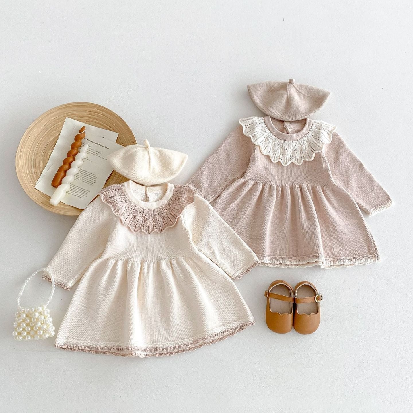 【BABY】フリルニットワンピース（2color） - CawaKomostore