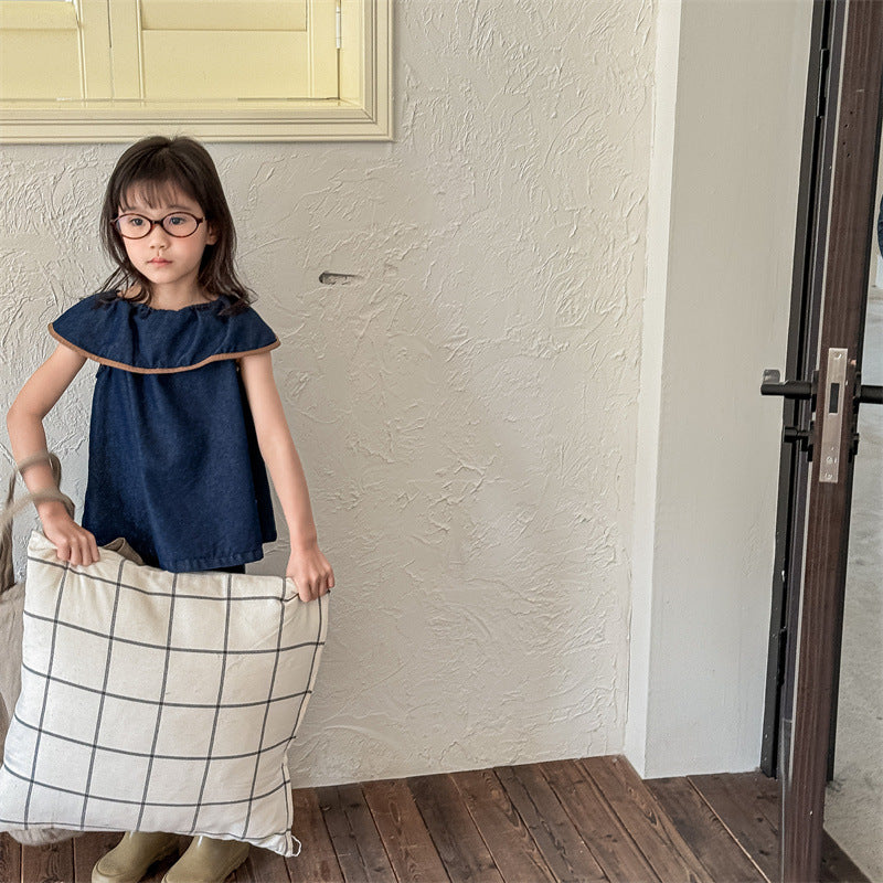 【KIDS】ノースリーブデニムトップス / DENIM CawaKomostore