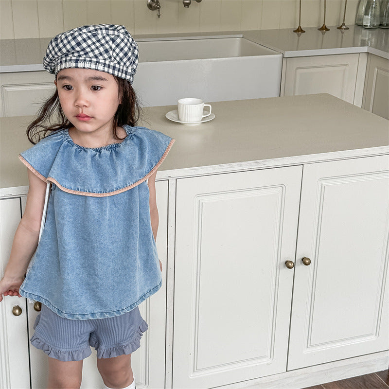 【KIDS】ノースリーブデニムトップス / DENIM CawaKomostore