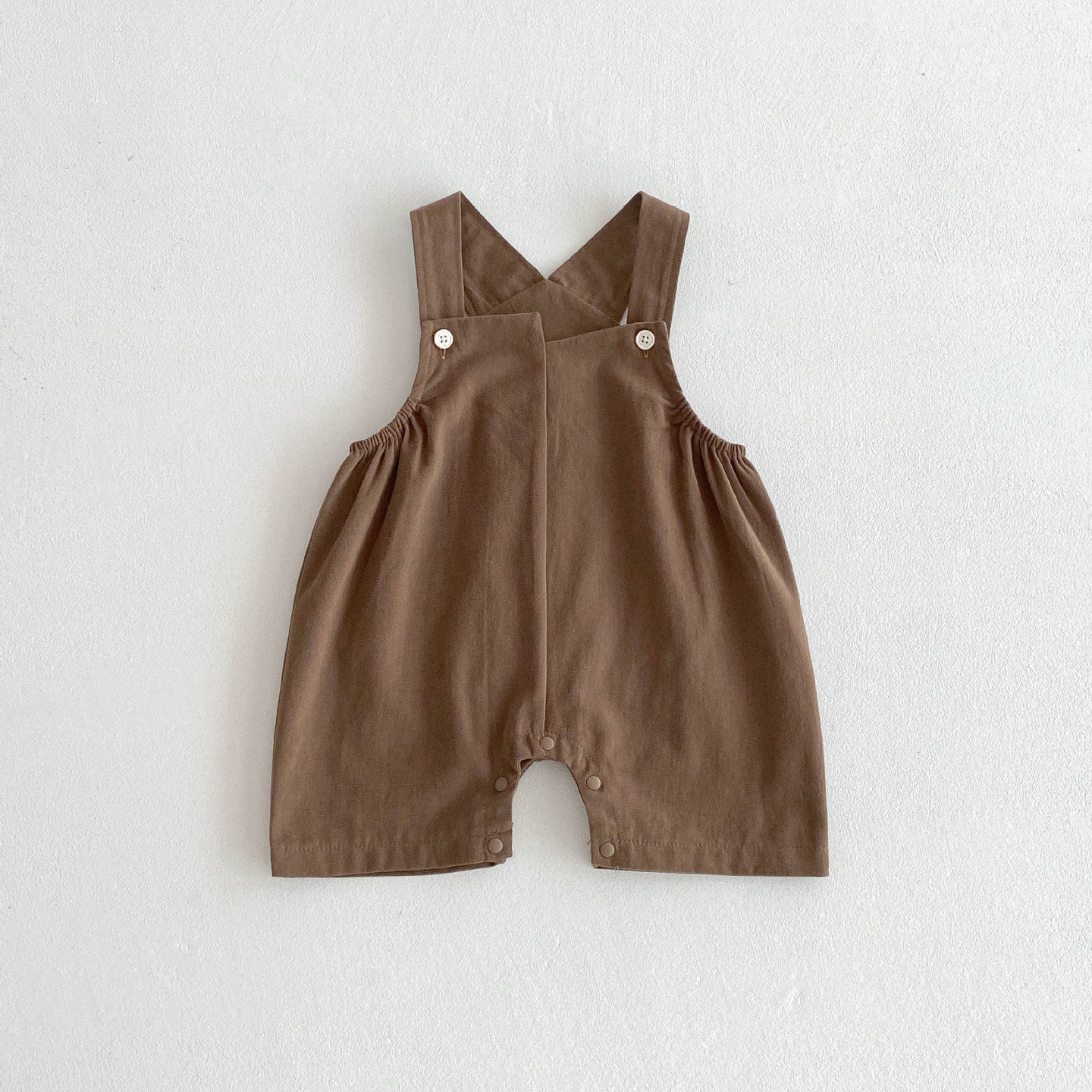 【BABY】】ベーシック無地サロペット/Tシャツセットアップ