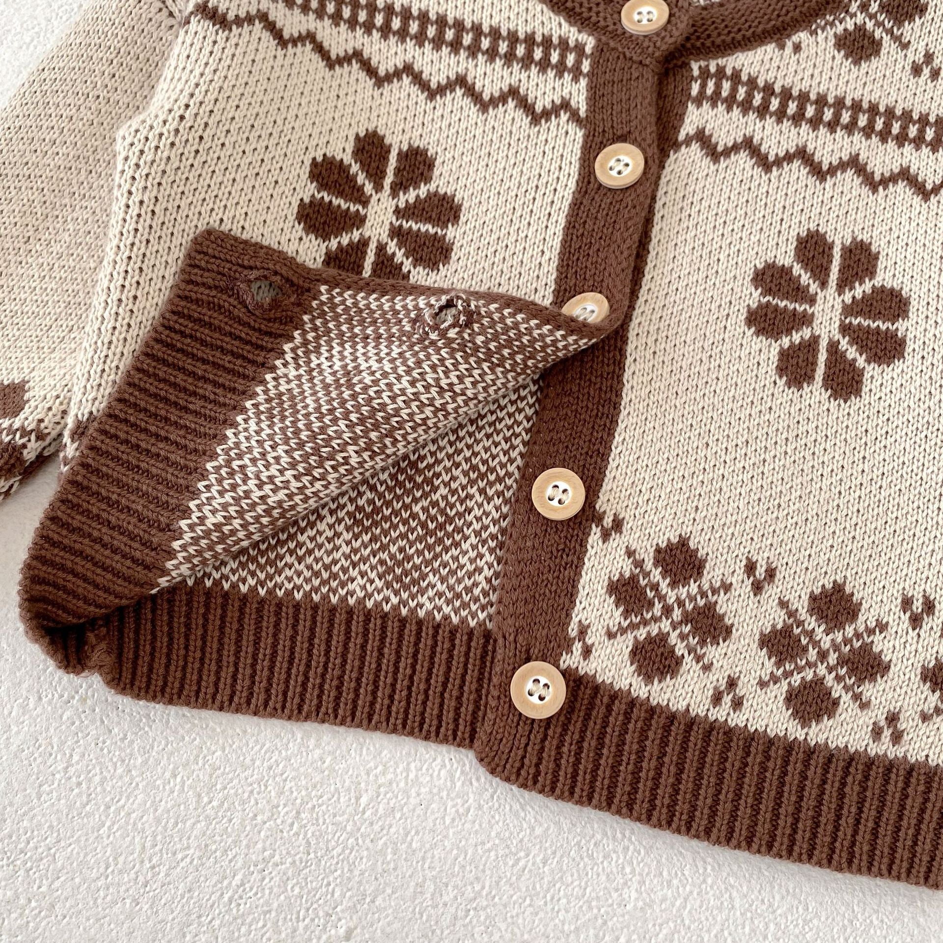 【BABY】 フラワーニットカーディガン・🌸
