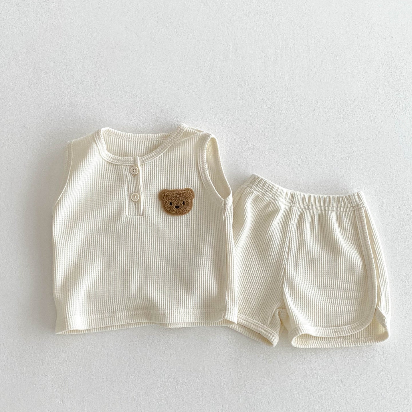 【BABY】クマ刺繡カジュアルセットアップ