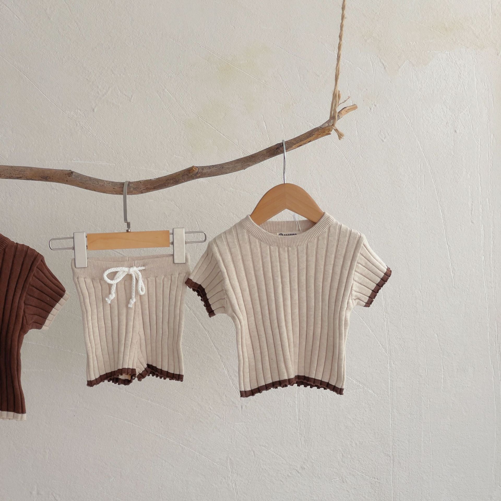 【BABY】 ナチュラルニットリブセットアップ CawaKomostore