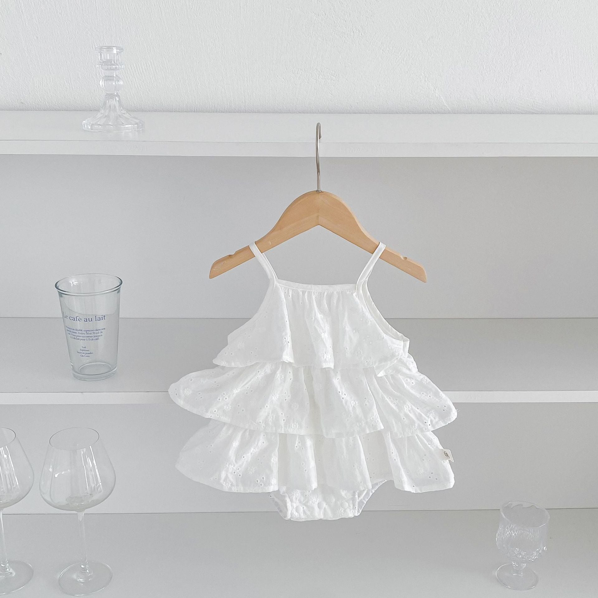 【BABY】ワンカラー フリル キャミチュールロンパース CawaKomostore