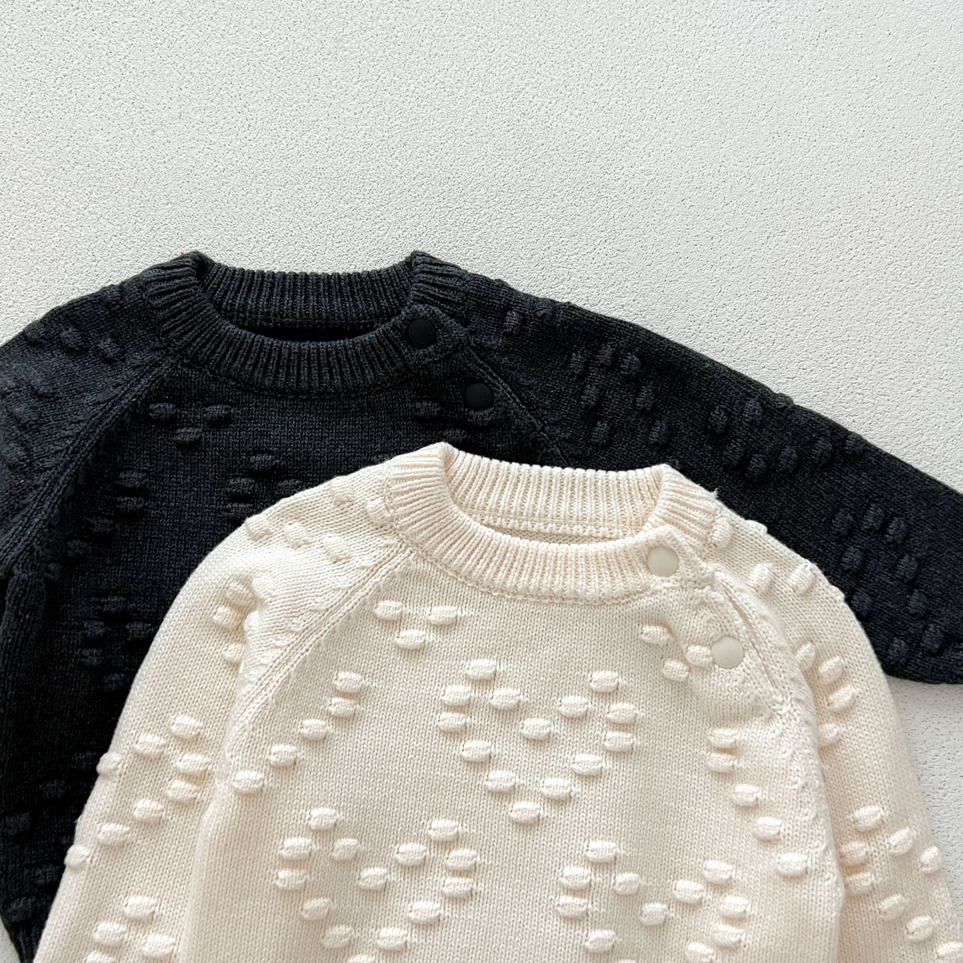 【BABY】ワンカラーポンポンtops / overalls - CawaKomostore