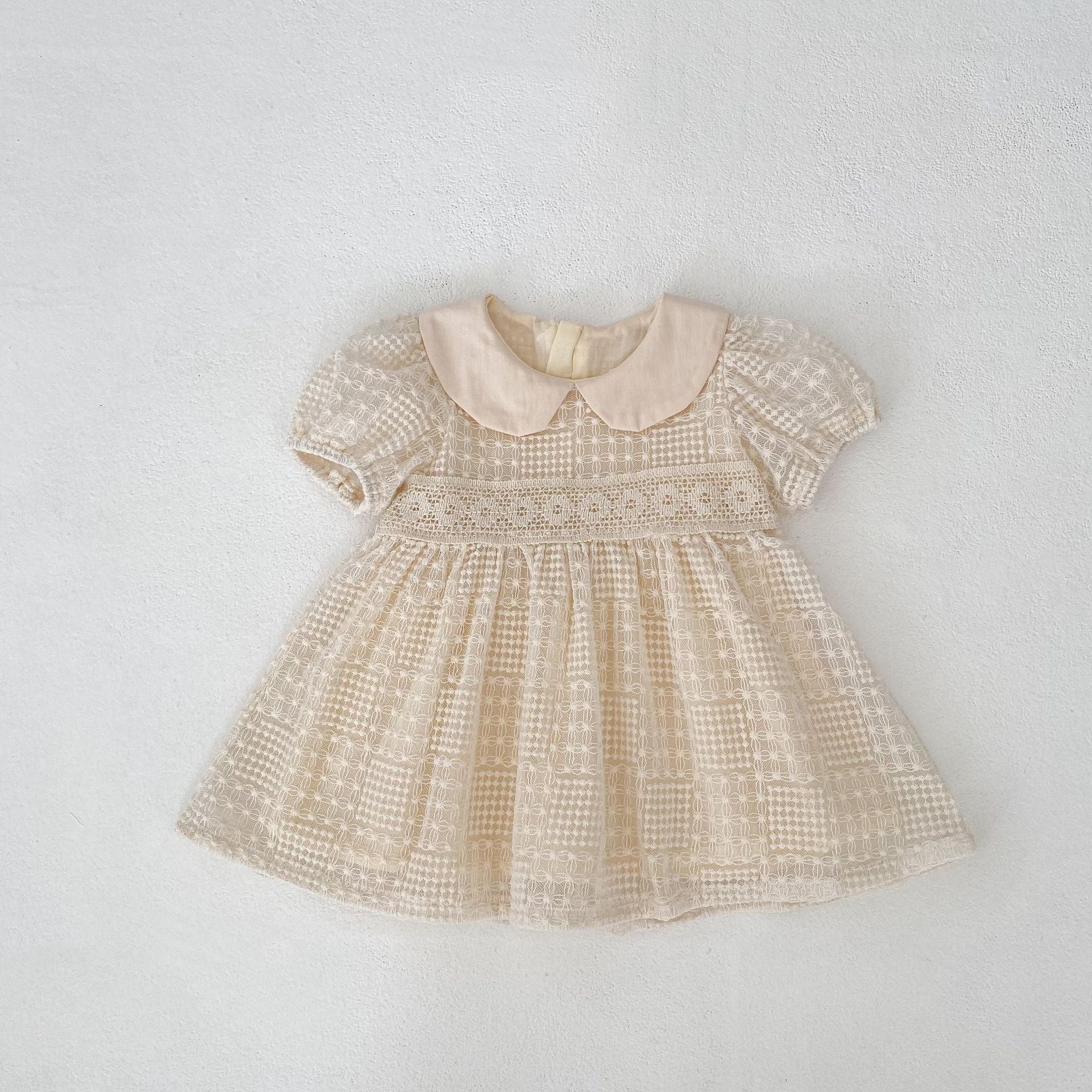 【GIRL】レース刺繍 襟ワンピース
