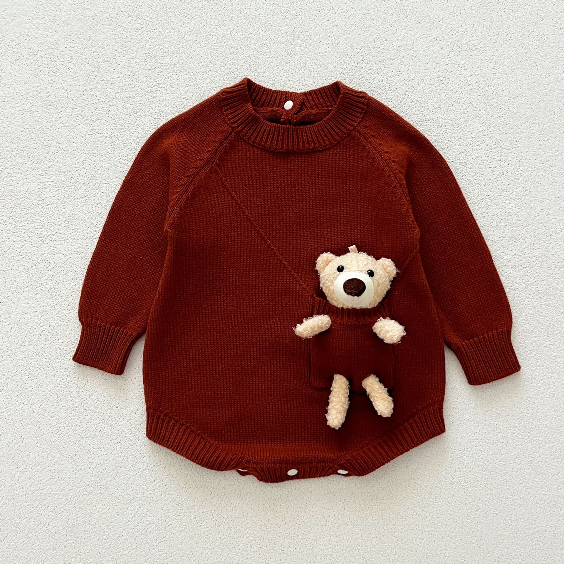 【BABY】ポケベアニットロンパース