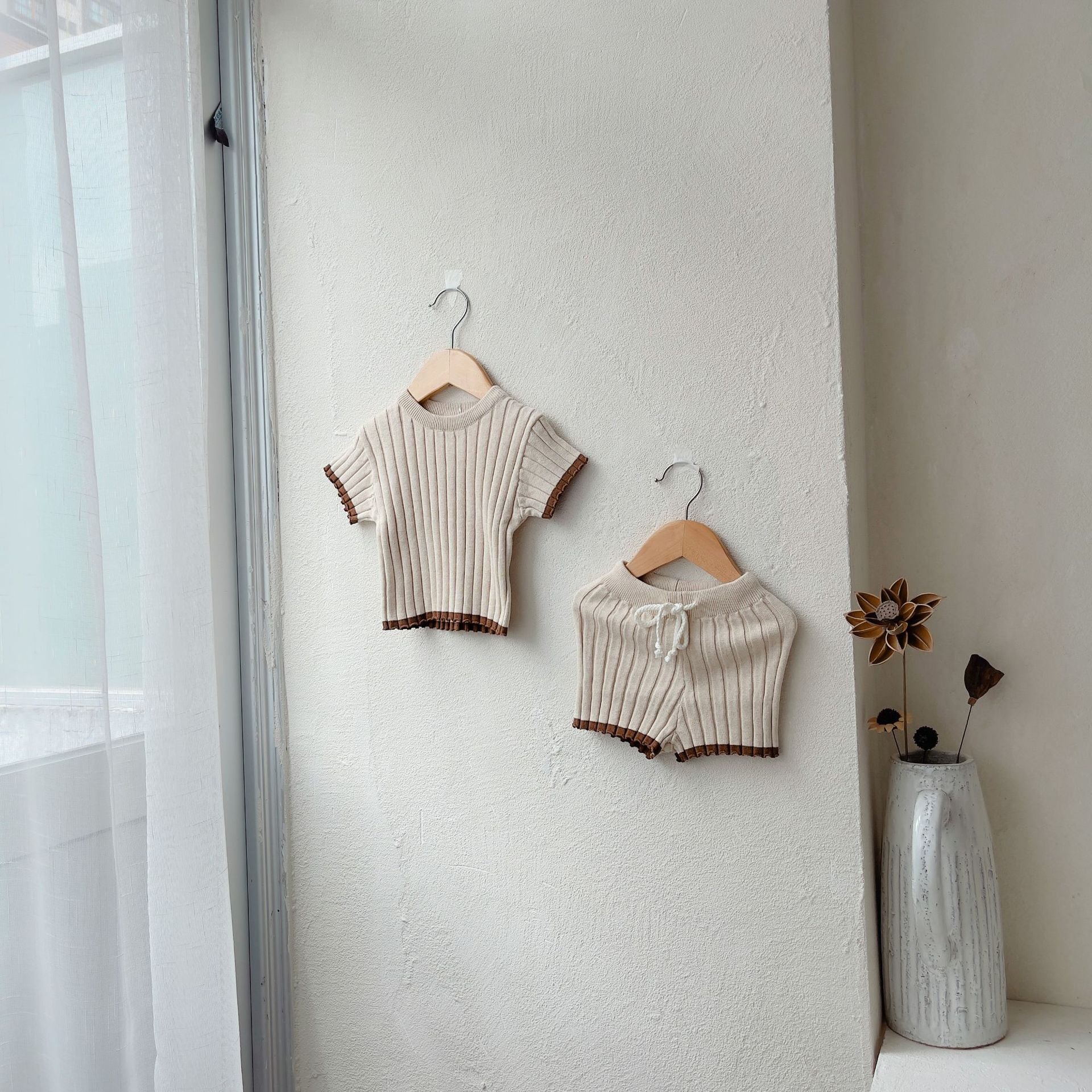 【BABY】 ナチュラルニットリブセットアップ CawaKomostore