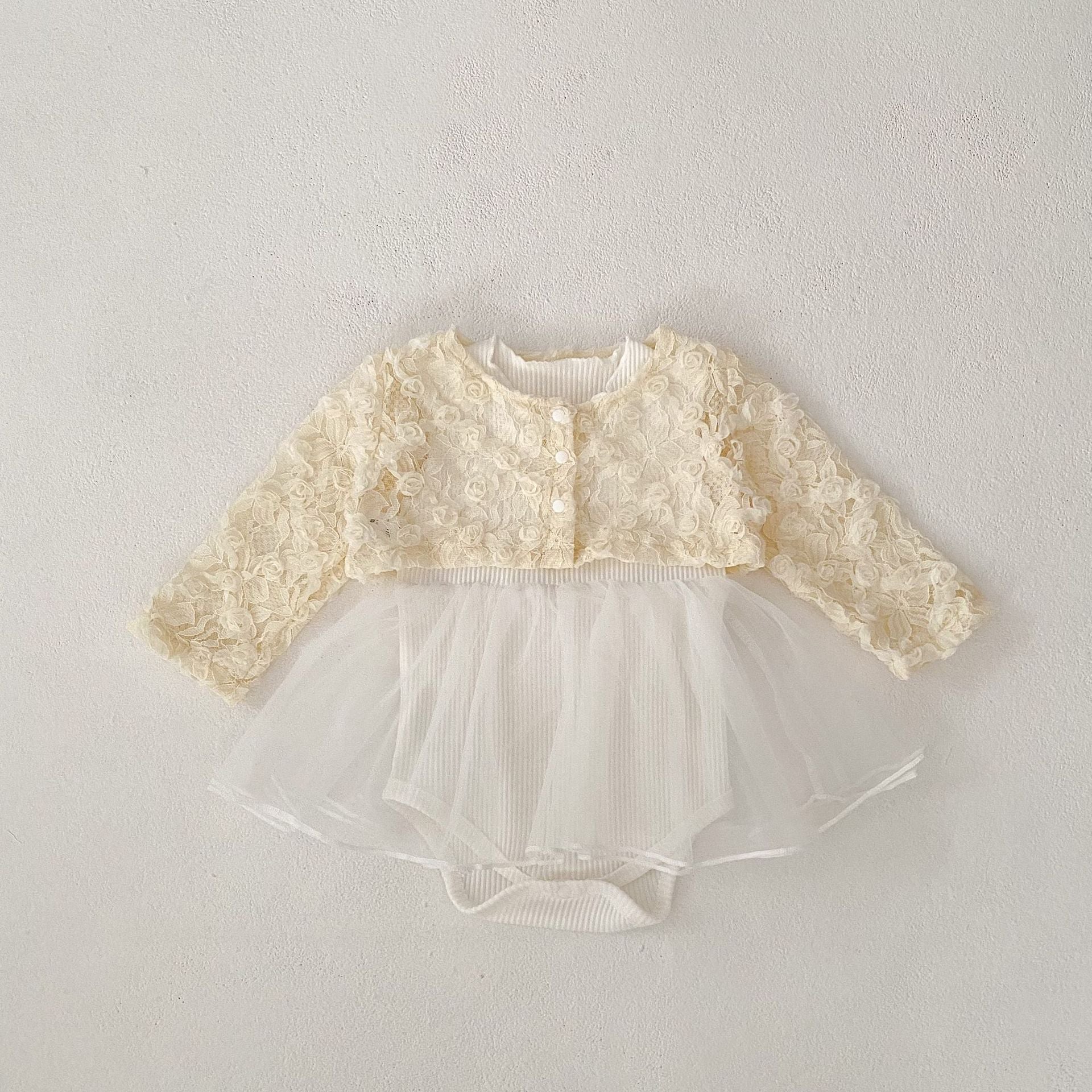 【BABY】花刺繍柄チュールセットアップ