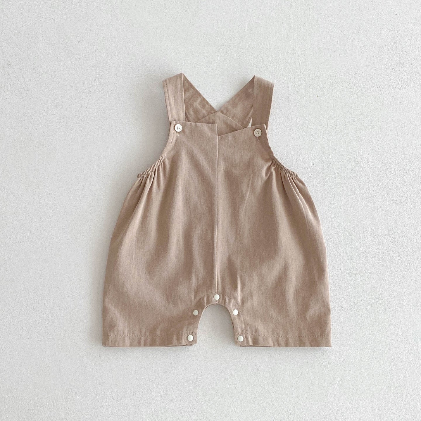 【BABY】】ベーシック無地サロペット/Tシャツセットアップ