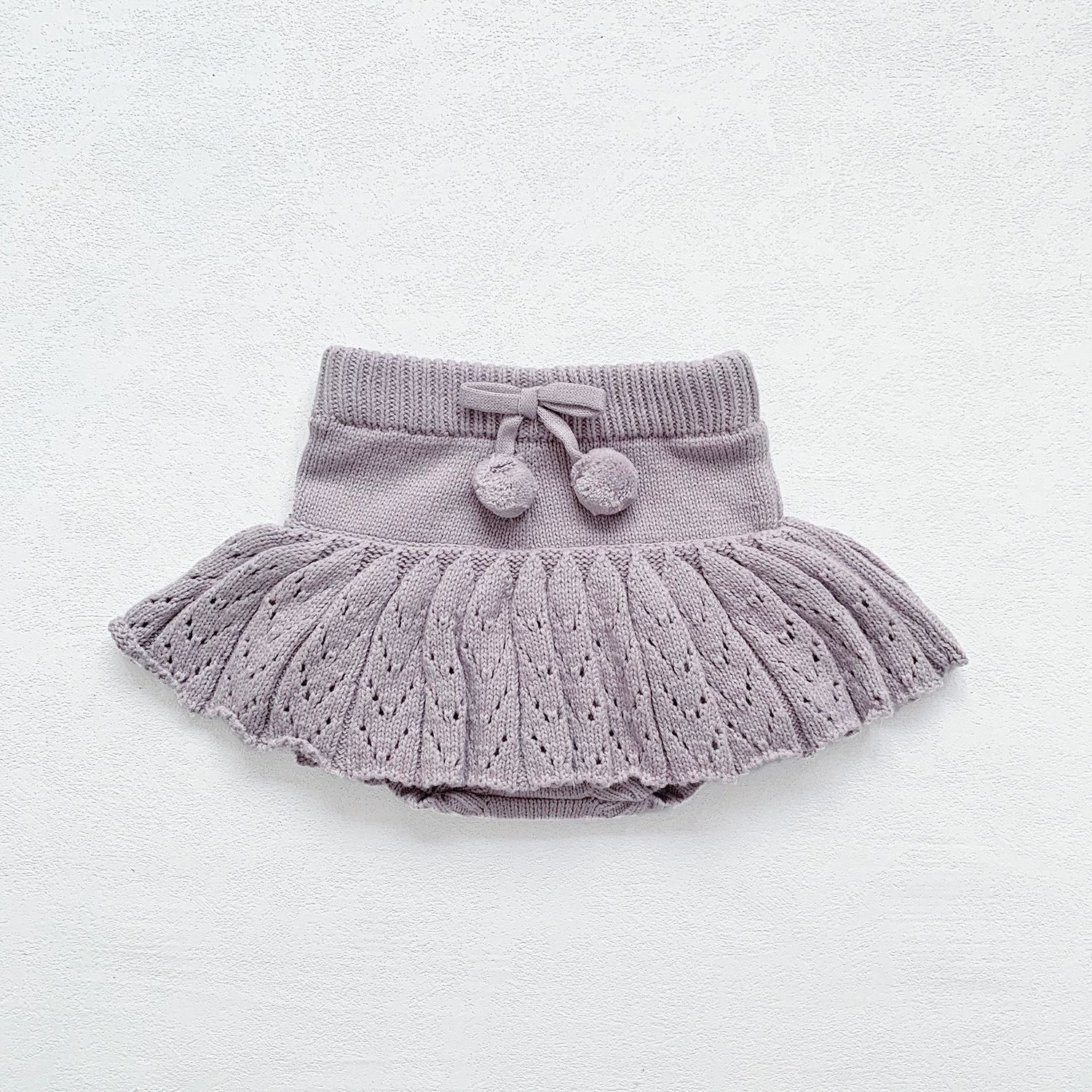 【BABY】ポンポンリボンニットフリルブルマ CawaKomostore