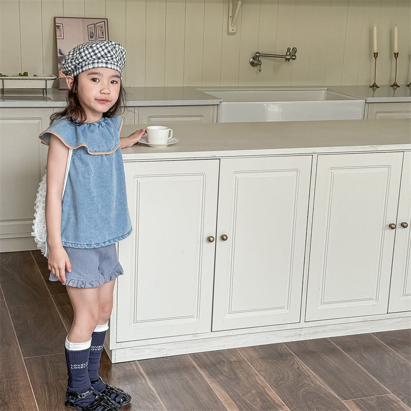 【KIDS】ノースリーブデニムトップス / DENIM CawaKomostore