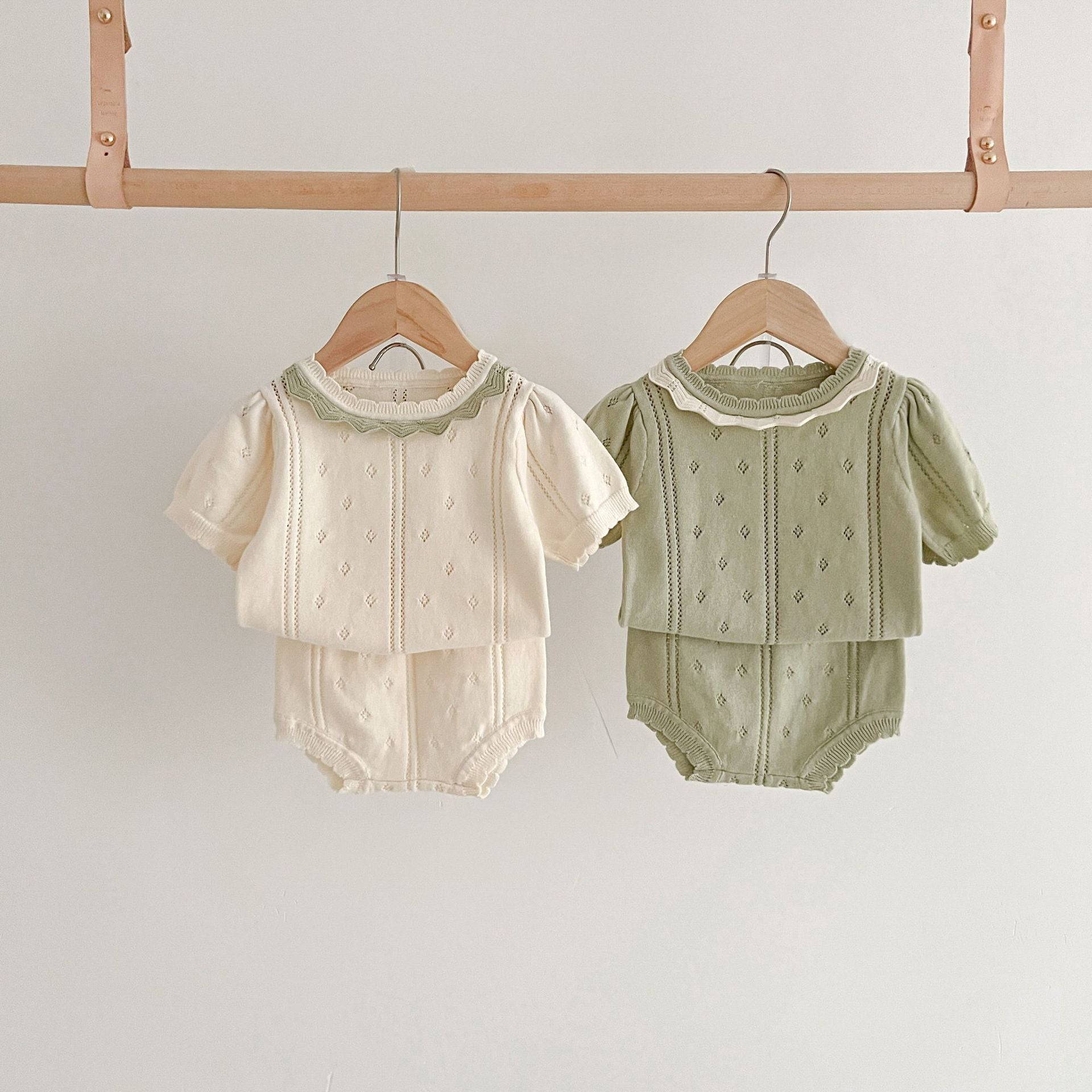 【BABY】透かし編みニットセットアップ CawaKomostore