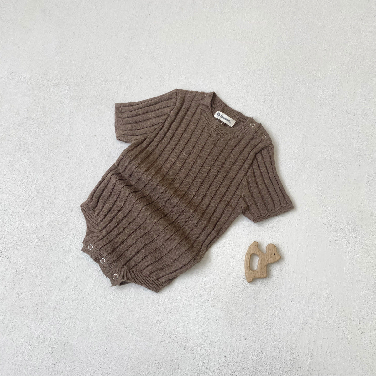 【BABY】ナチュラルカラーリブロンパース