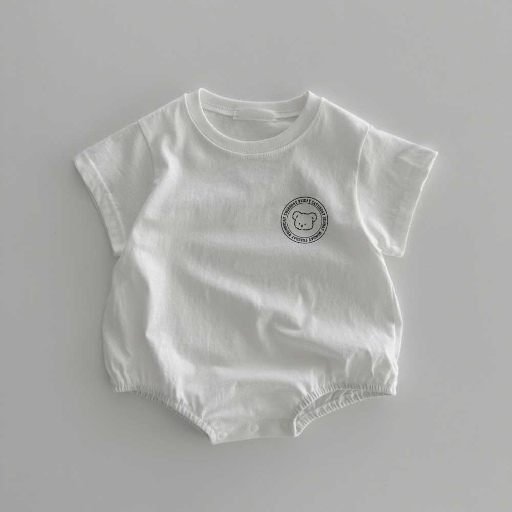 【BABY】くまさんロゴTロンパース
