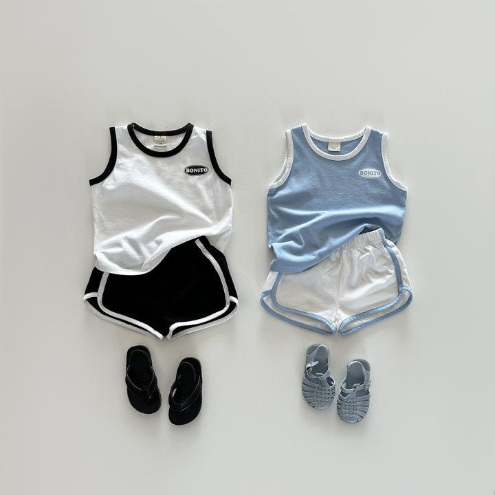 【BABY】"BONITO"ロゴ ノースリーブセットアップ CawaKomostore