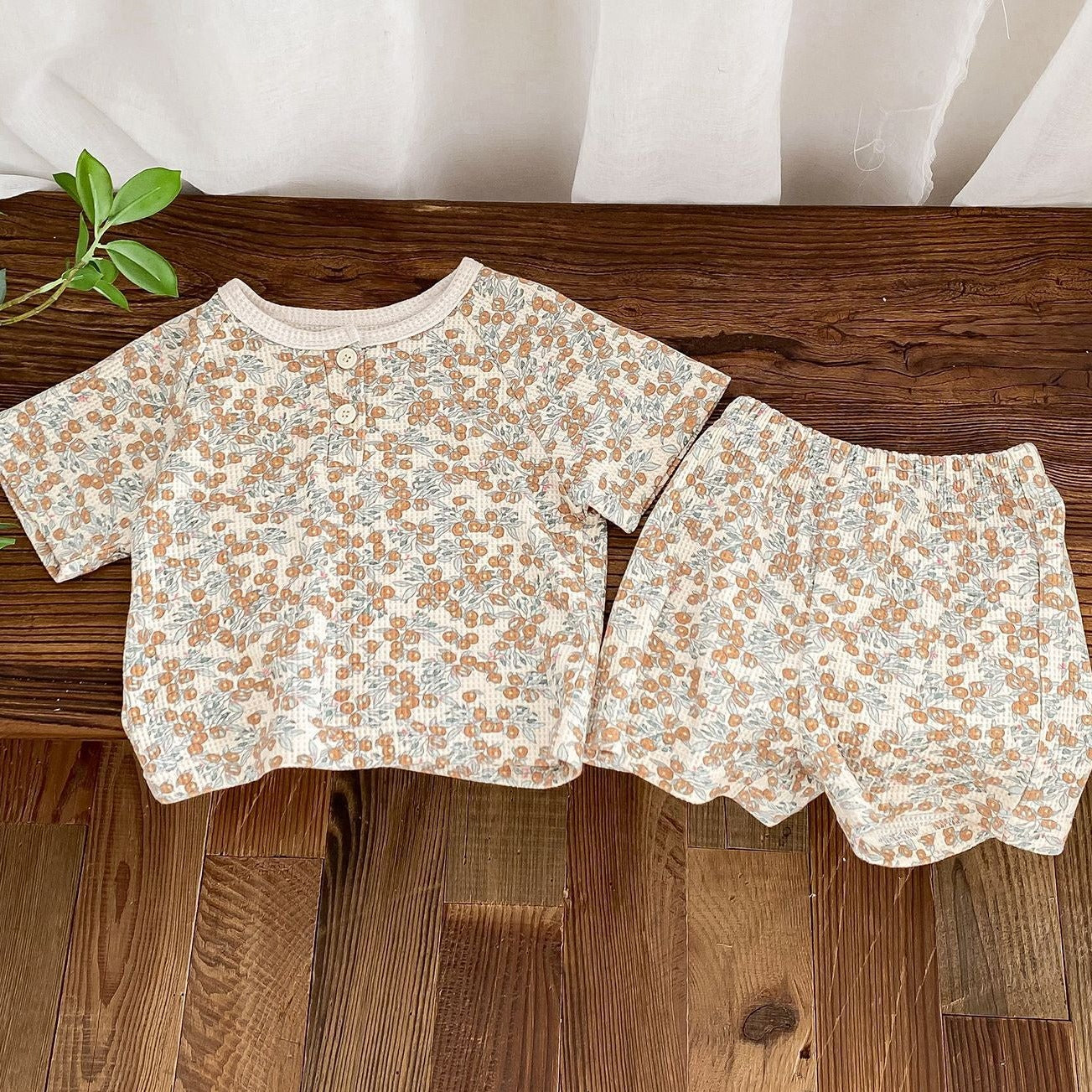 【BABY】夏の果実 ワッフルセットアップ CawaKomostore