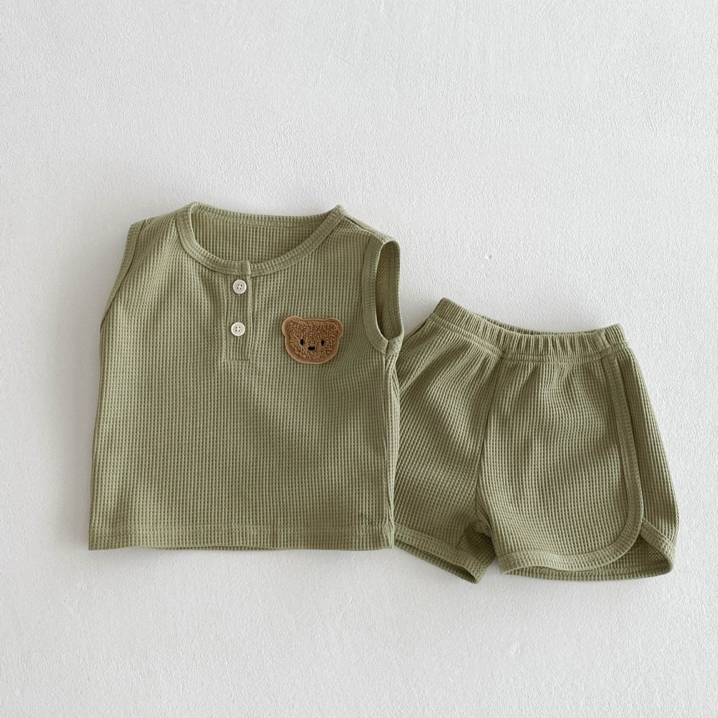 【BABY】クマ刺繡カジュアルセットアップ