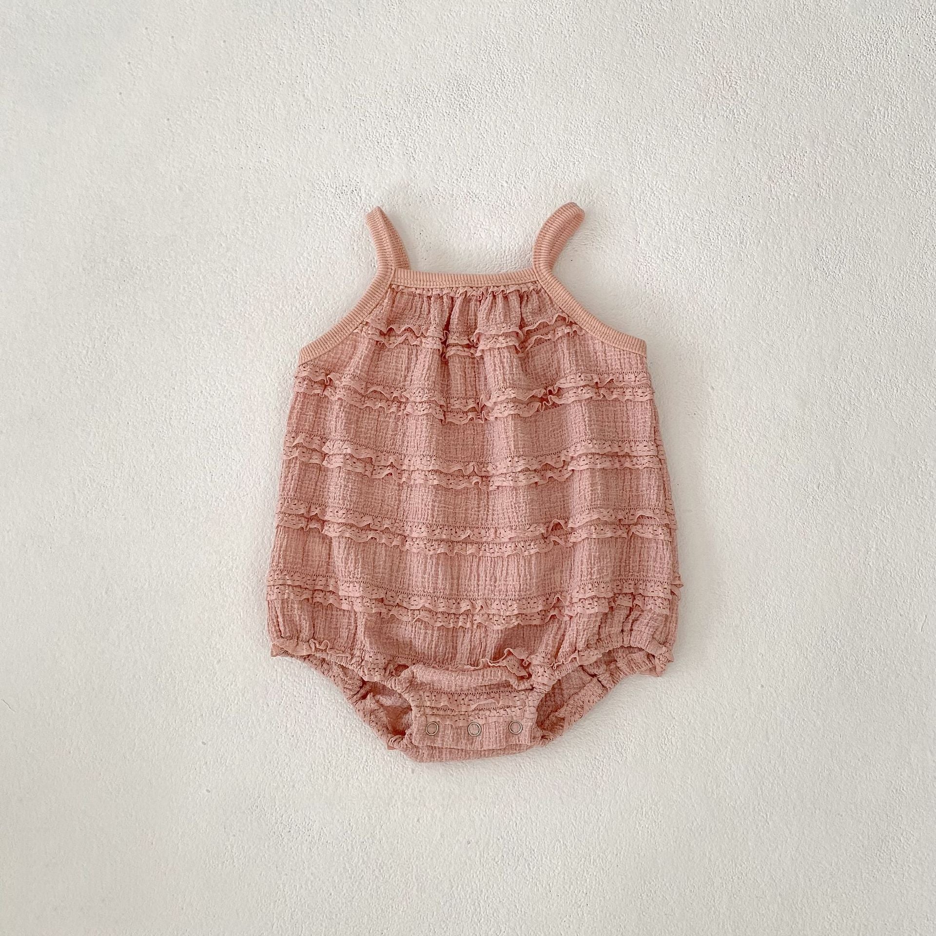 【BABY】ピンクフリルサマーロンパース🎀