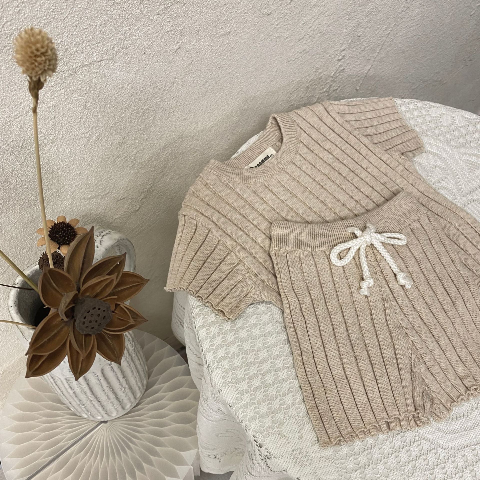 【BABY】 ナチュラルニットリブセットアップ CawaKomostore