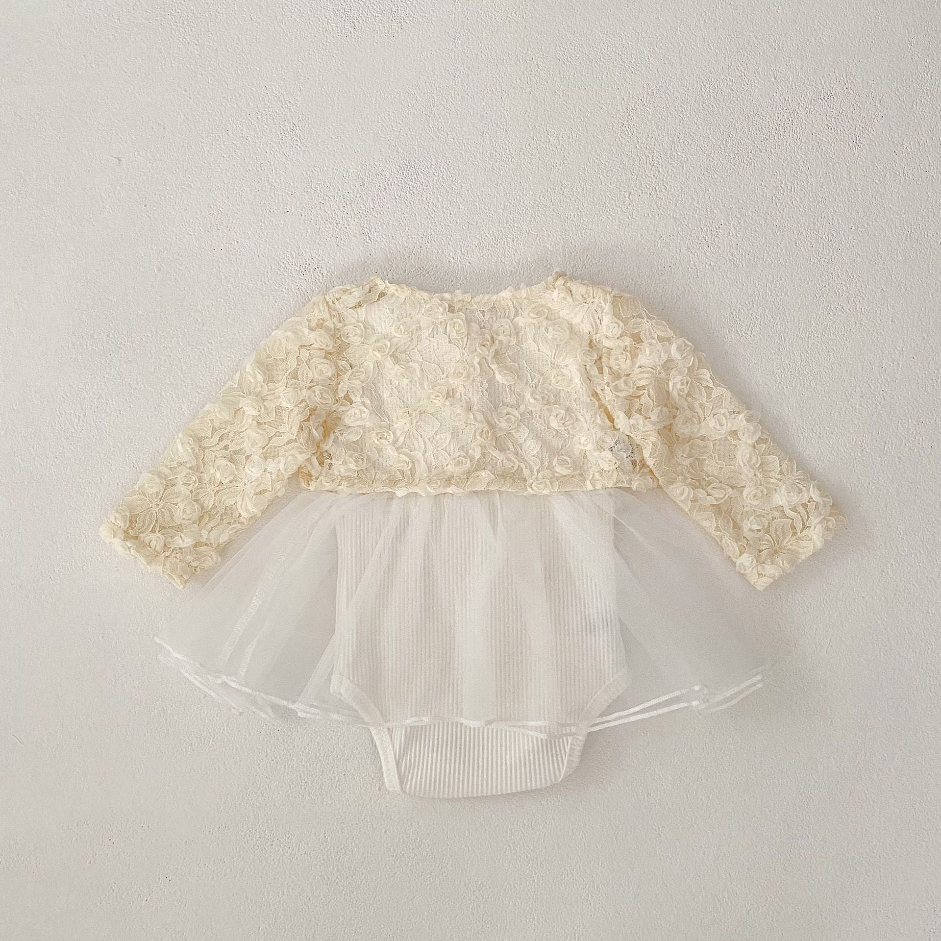 【BABY】花刺繍柄チュールセットアップ