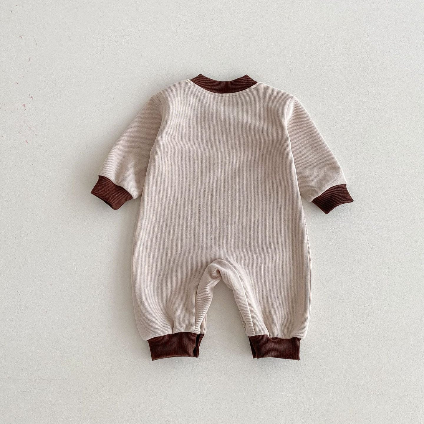 【BABY】熊スウェットロンパース