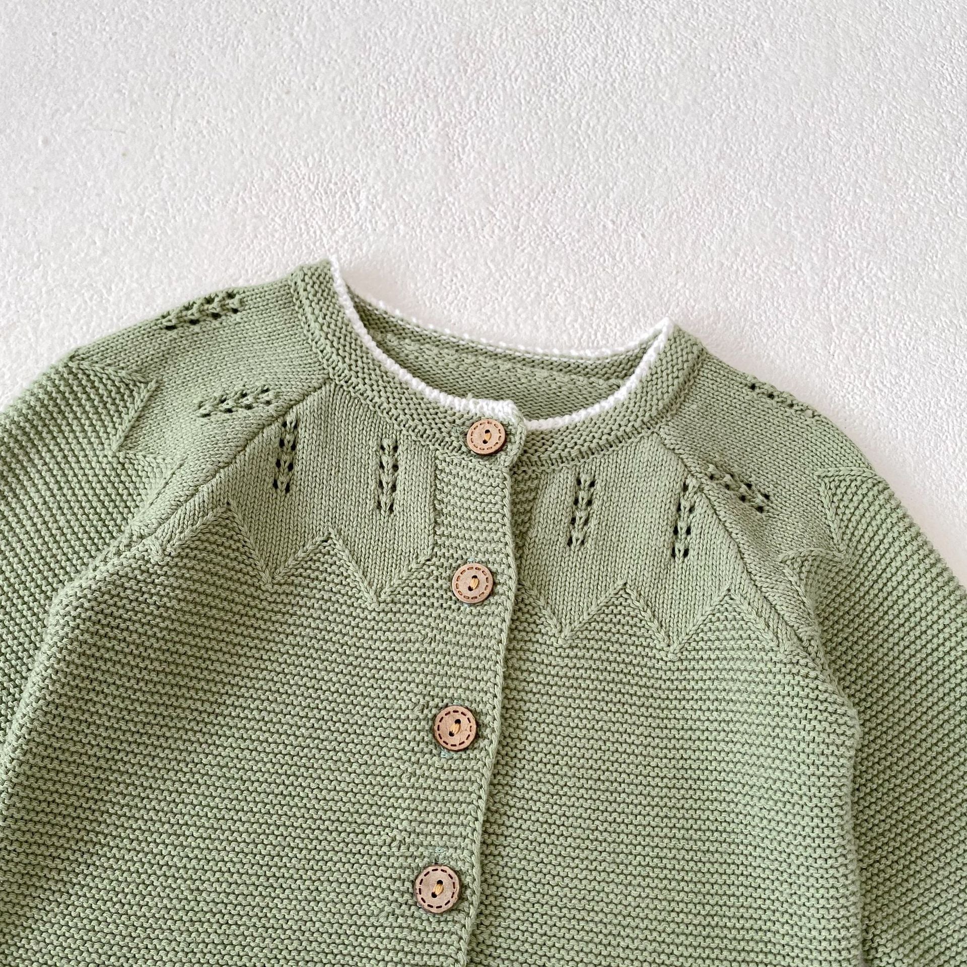 【BABY】 秋・グリーンカーディガン