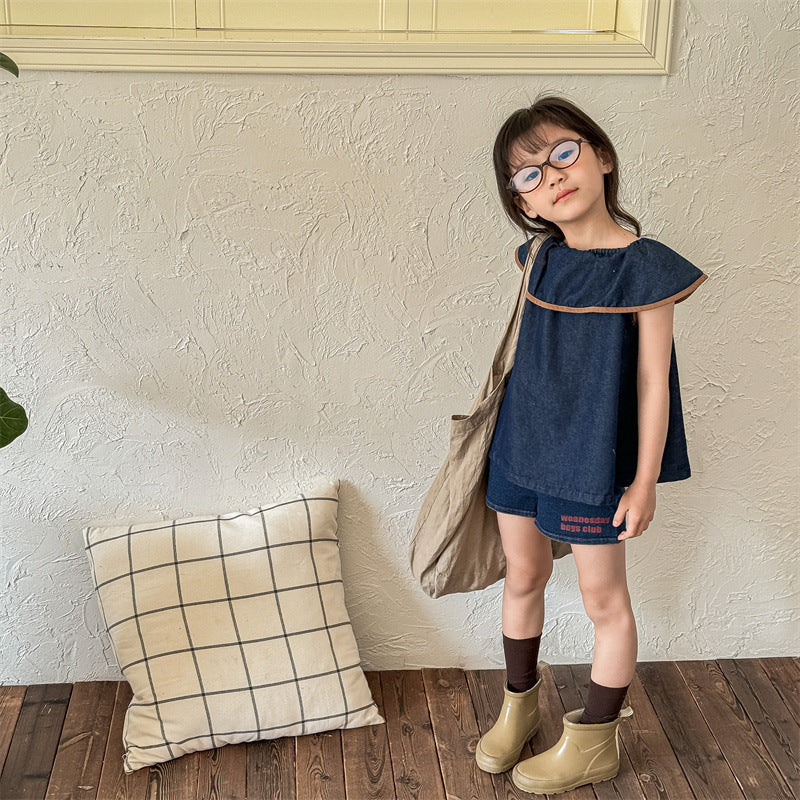 【KIDS】ノースリーブデニムトップス / DENIM CawaKomostore