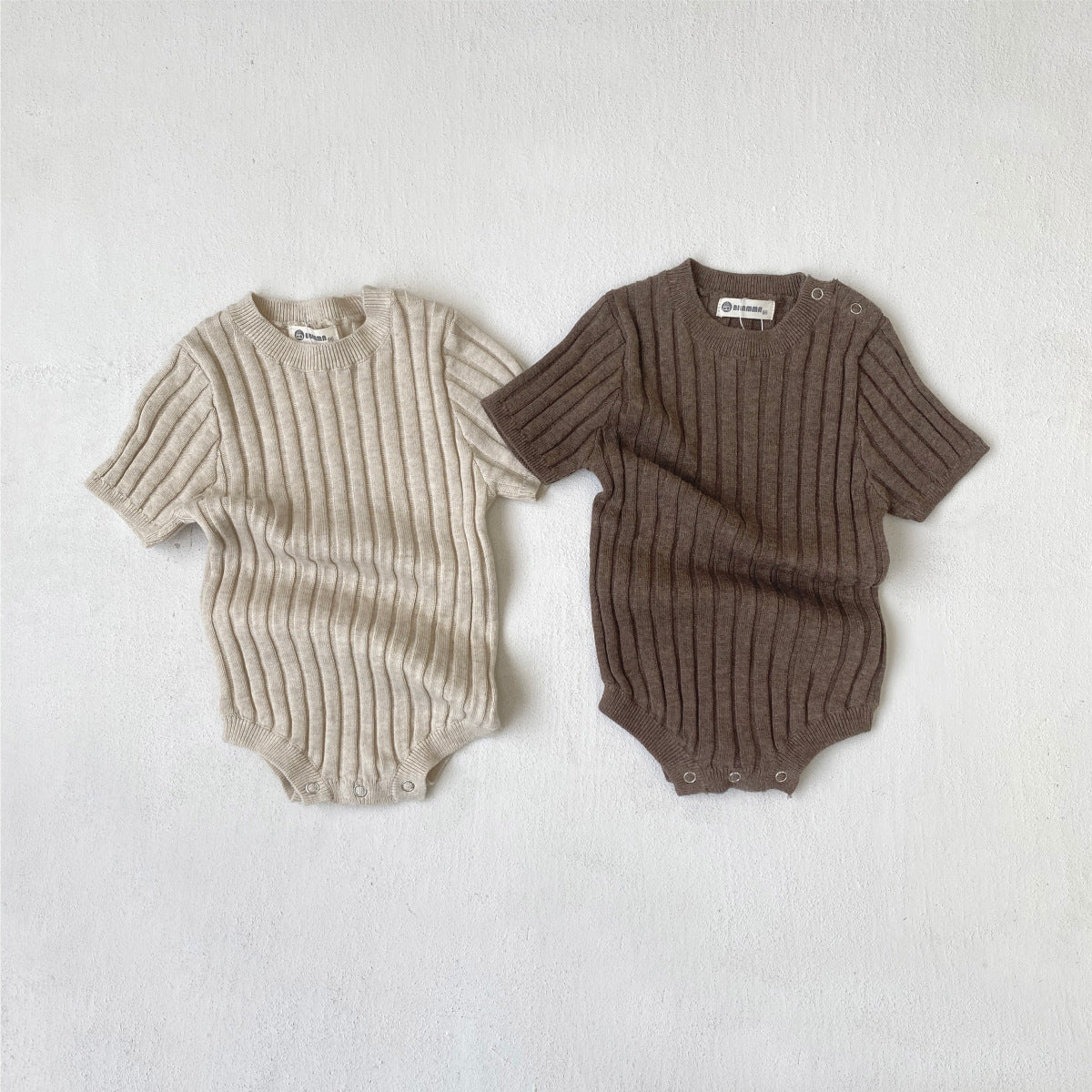 【BABY】ナチュラルカラーリブロンパース