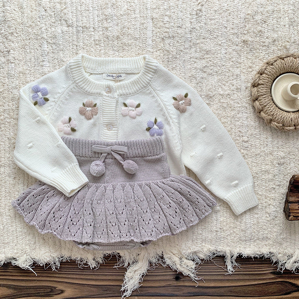 【BABY】ポンポンリボンニットフリルブルマ CawaKomostore
