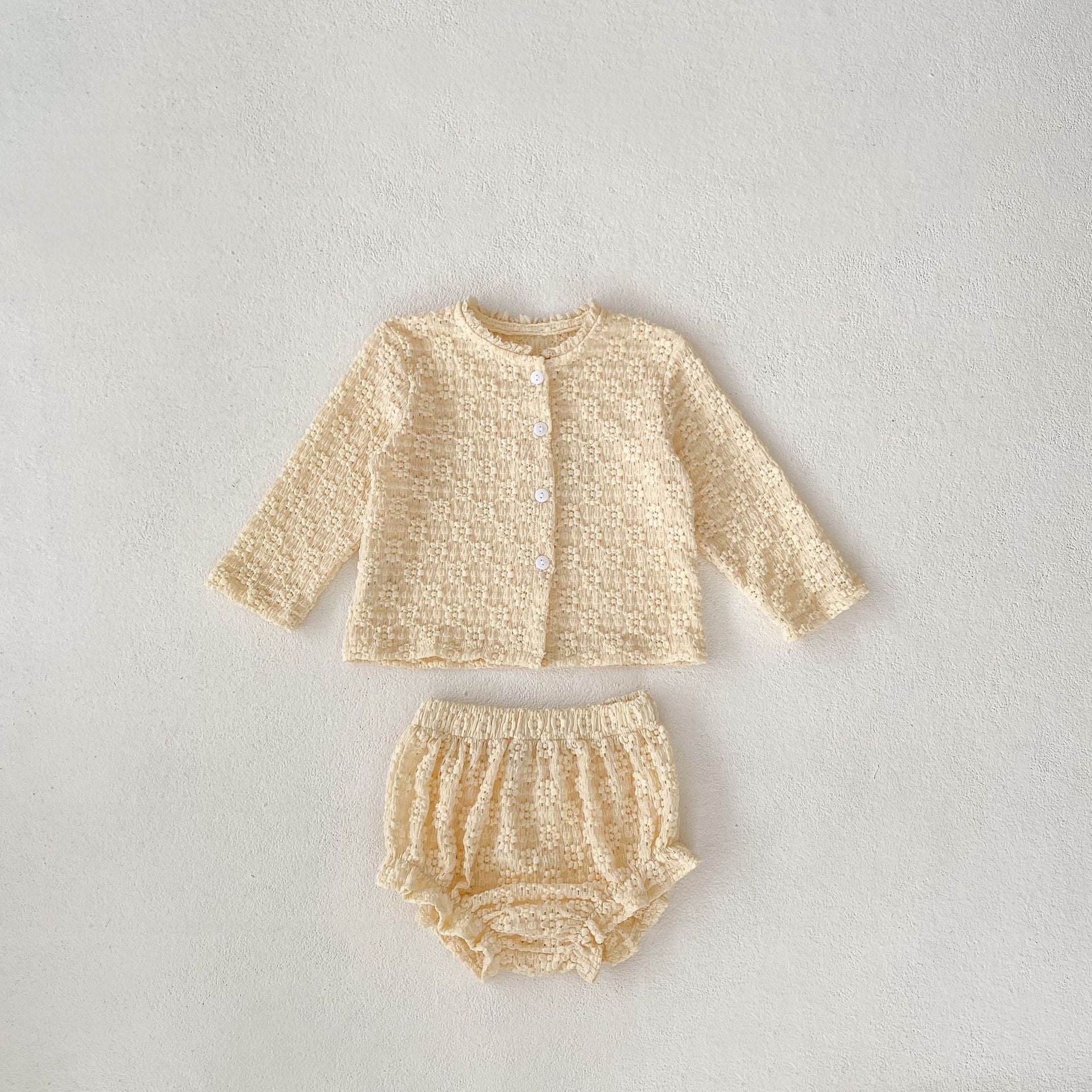 【BABY】デイジーデザインレースカラーセットアップ CawaKomostore