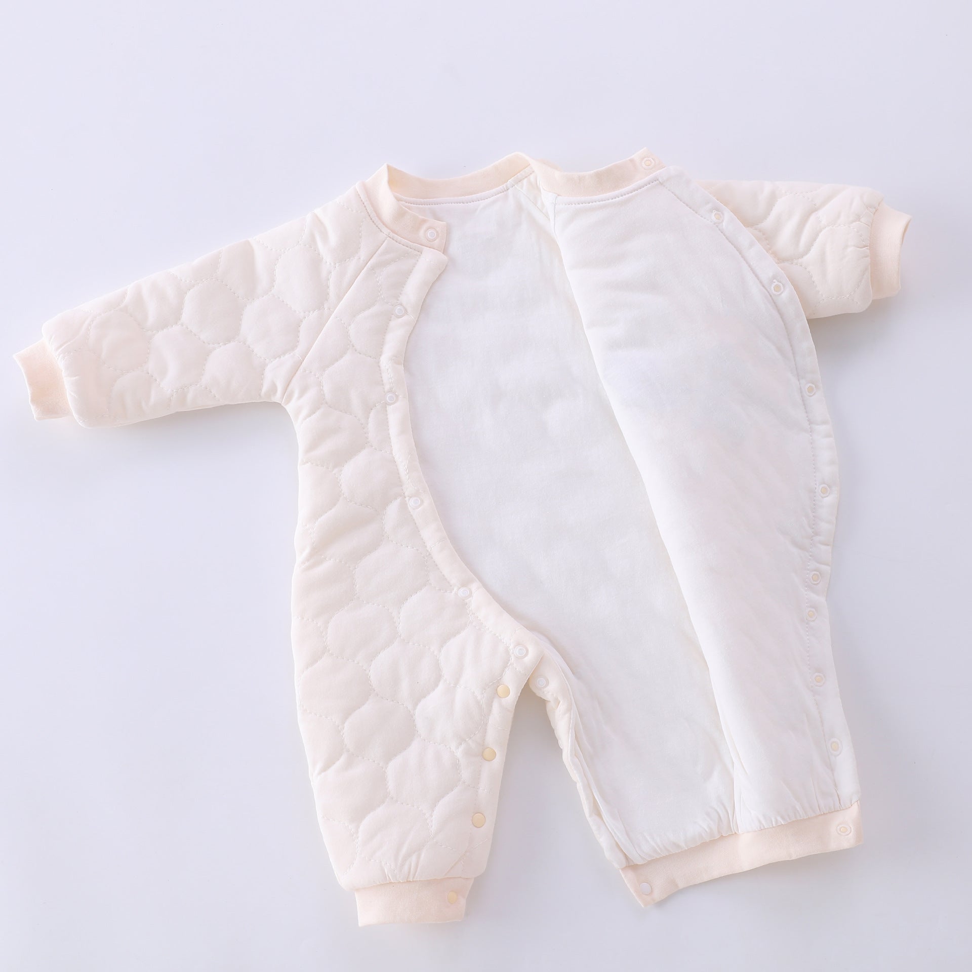 【BABY】くま柄キルティングカバーオールアウター