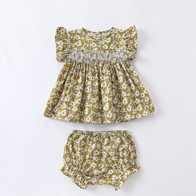 【BABY】グリーン花柄 サロペット / セットアップ CawaKomostore