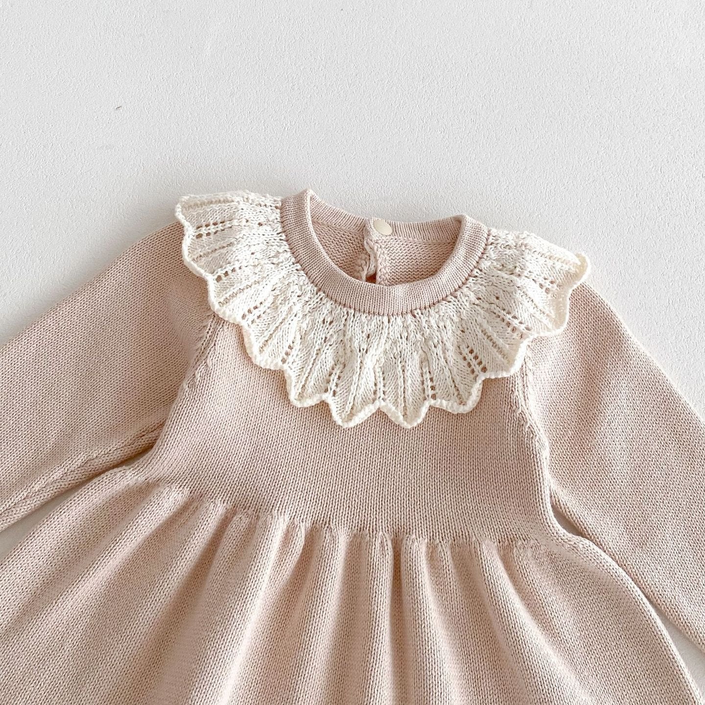 【BABY】フリルニットワンピース（2color） - CawaKomostore