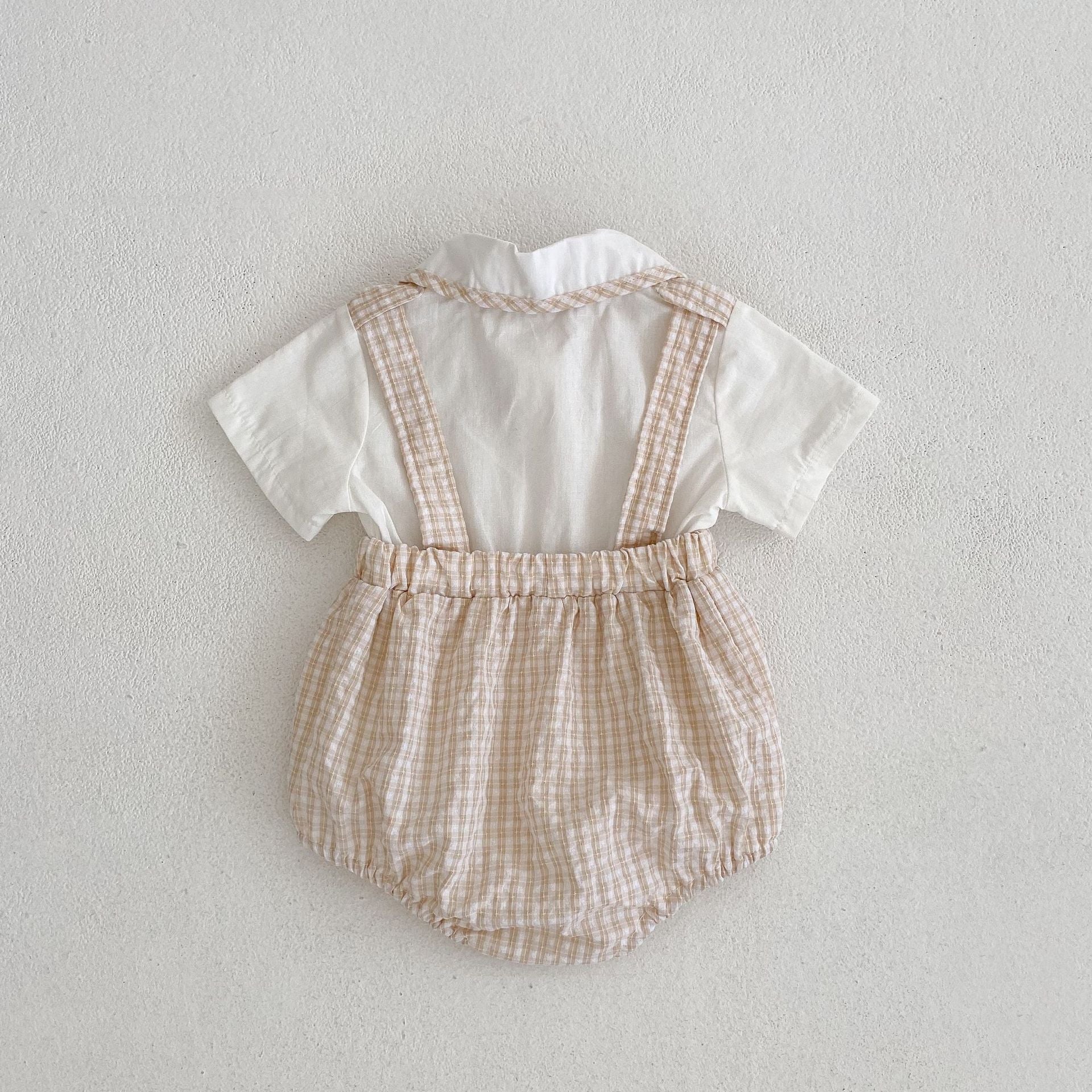【BABY】 チェック柄 ネクタイ付き ロンパース CawaKomostore
