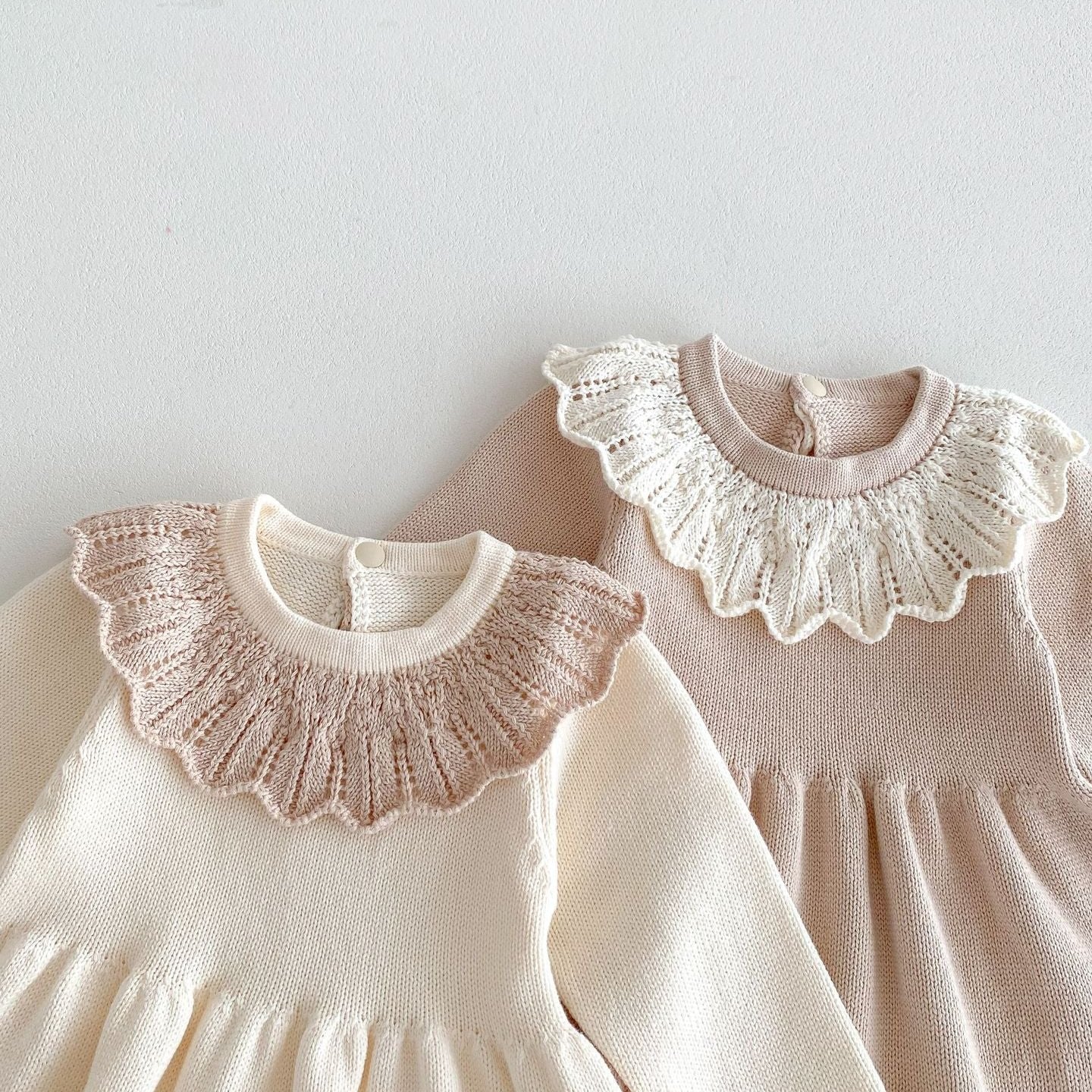 【BABY】フリルニットワンピース（2color） - CawaKomostore